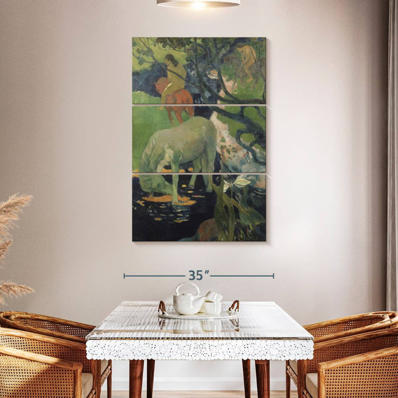 Brampt le cheval blanc, H 32 po x l 20 po