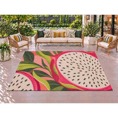 Tapis d'extérieur 5 pi x 7 pi à motif de ressorts en PVC robuste et imperméable, tapis de patio robuste, tapis d'extérieur à séchage rapide pour le porche, le balcon, l'entrée, le camping.