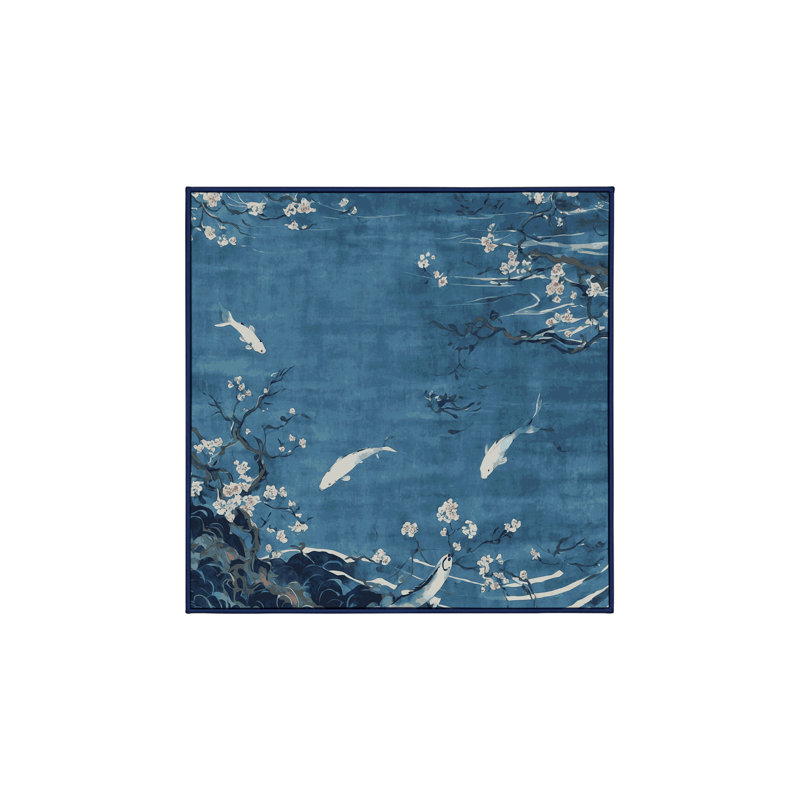 Tapis gris lavable à la machine, Carré 5 pi