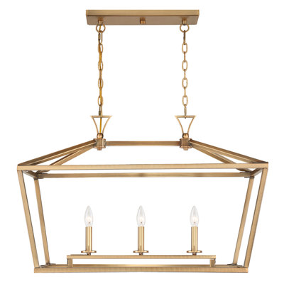 Hastings 3-Light Dimmable Geometric Linear Pendant