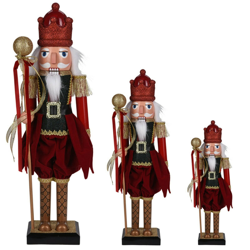 Christmas Nutcracker, Gold Star, 60cm H x 18cm W x 16cm D