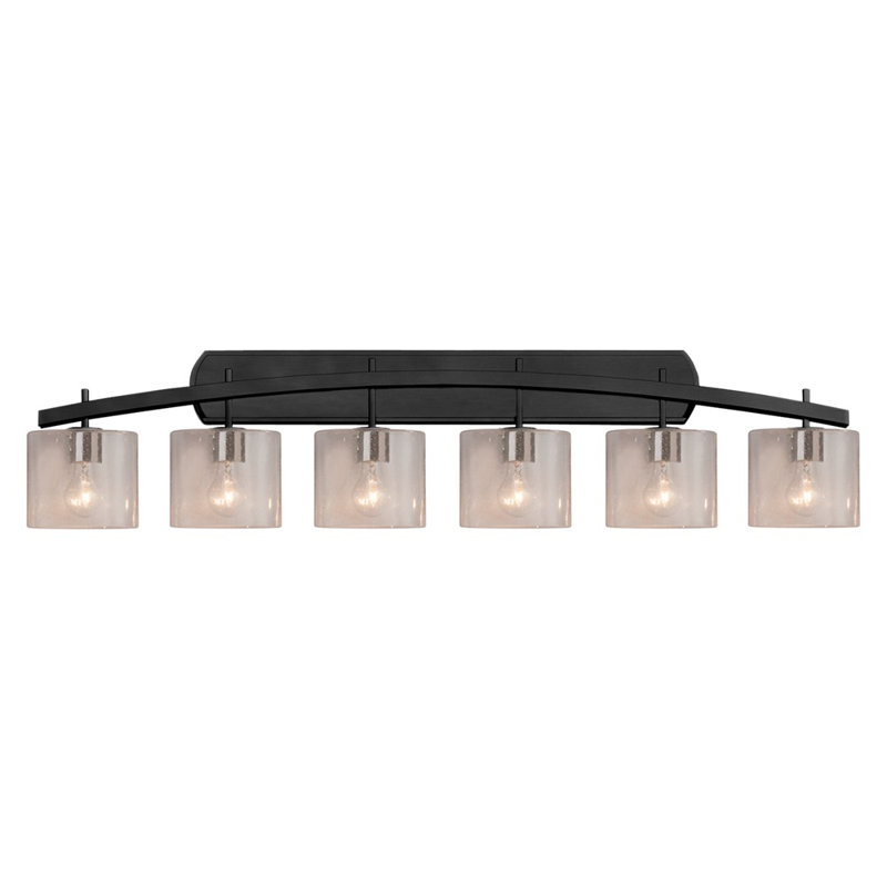 Casson 6 - Light Dimmable Vanity Light, Matte Black, Weave