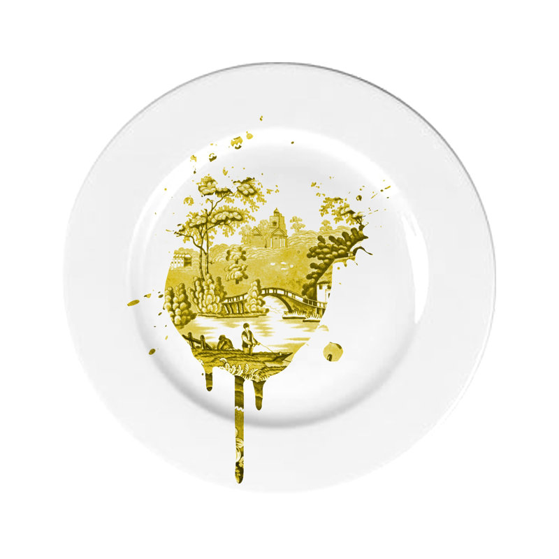 Quadrello 20.3cm Bone China Dinner Plate