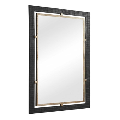  Guerra Walnut & Brass Mirror