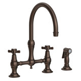 Fairfield Kitchen Bridge Faucet with Side Spray