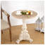 Table basse décorative, table à piédestal antique, plateau en bois massif avec base MGO pour le salon