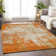 Premium Machine Washable Prisco Orange Rug