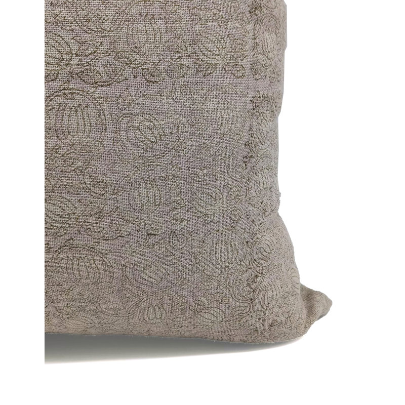 Hand Block Printed Cotton Pillow Cover Boho Home Accen, Traditional Floral Block Print Cushion Cover Ethnic Decor. (8 Kamal). 