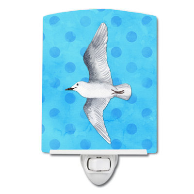 Sea Gull Polka Dots Ceramic Night Light