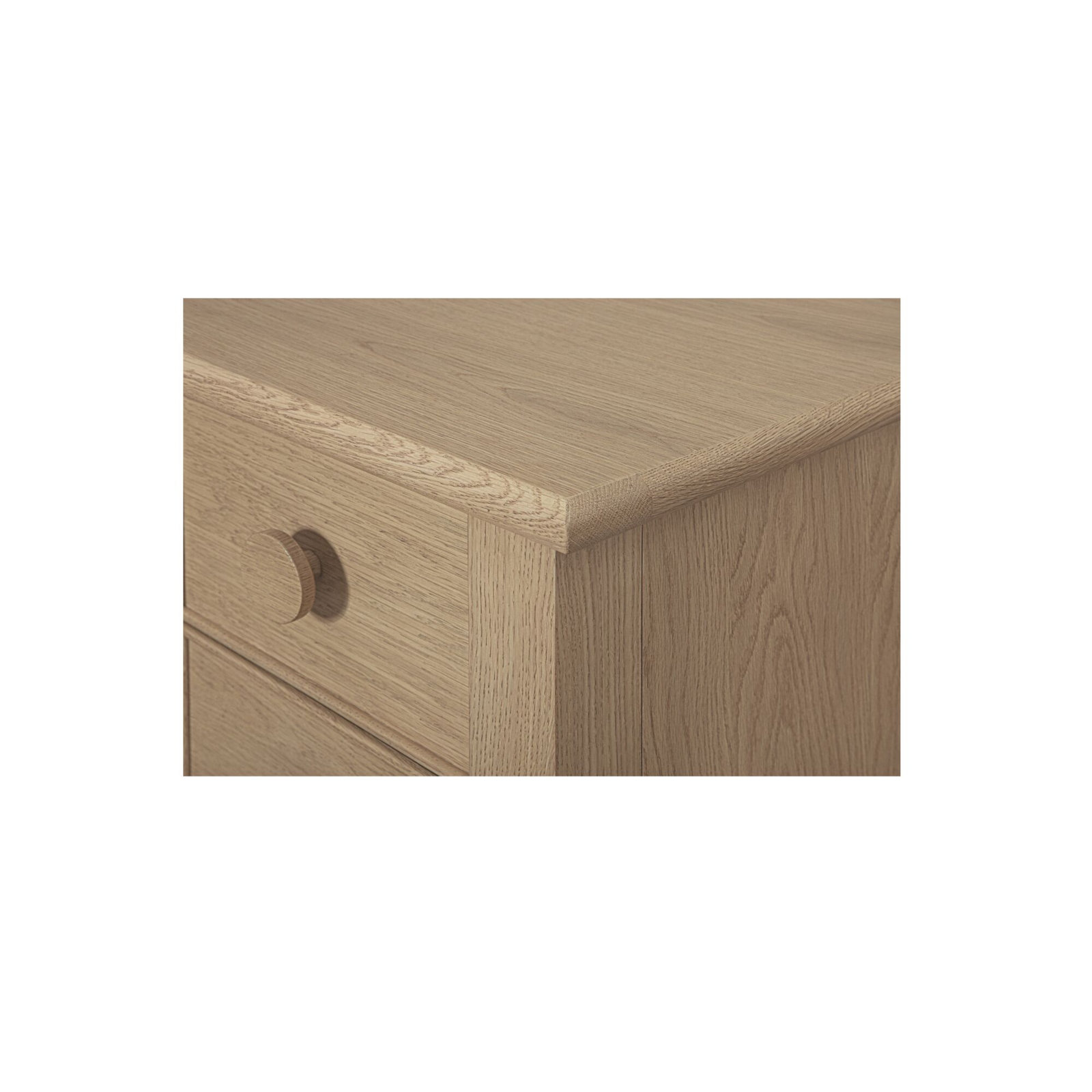 Small Oak Nightstand, Brown