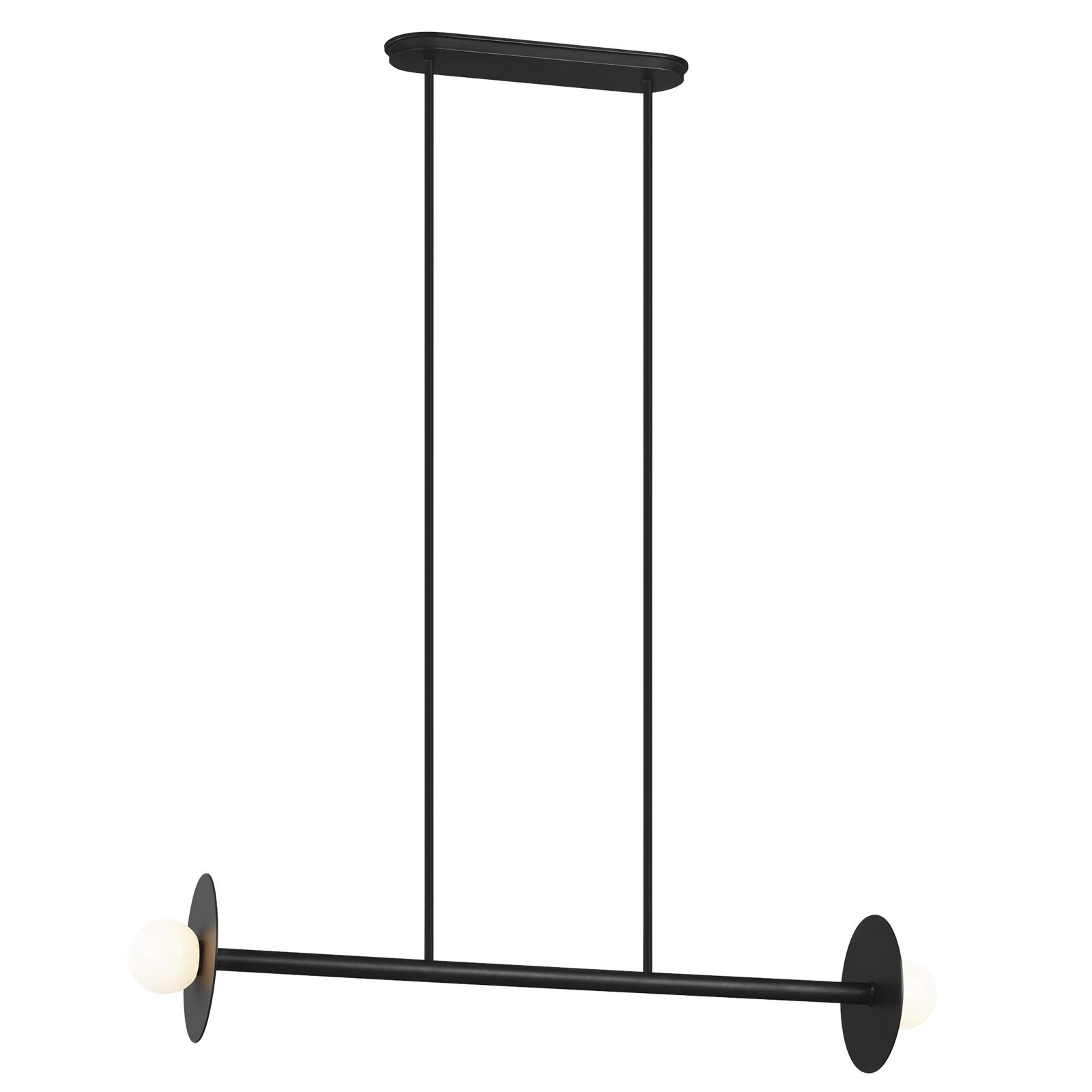 2 Light Dimmable Pendant, Midnight Black