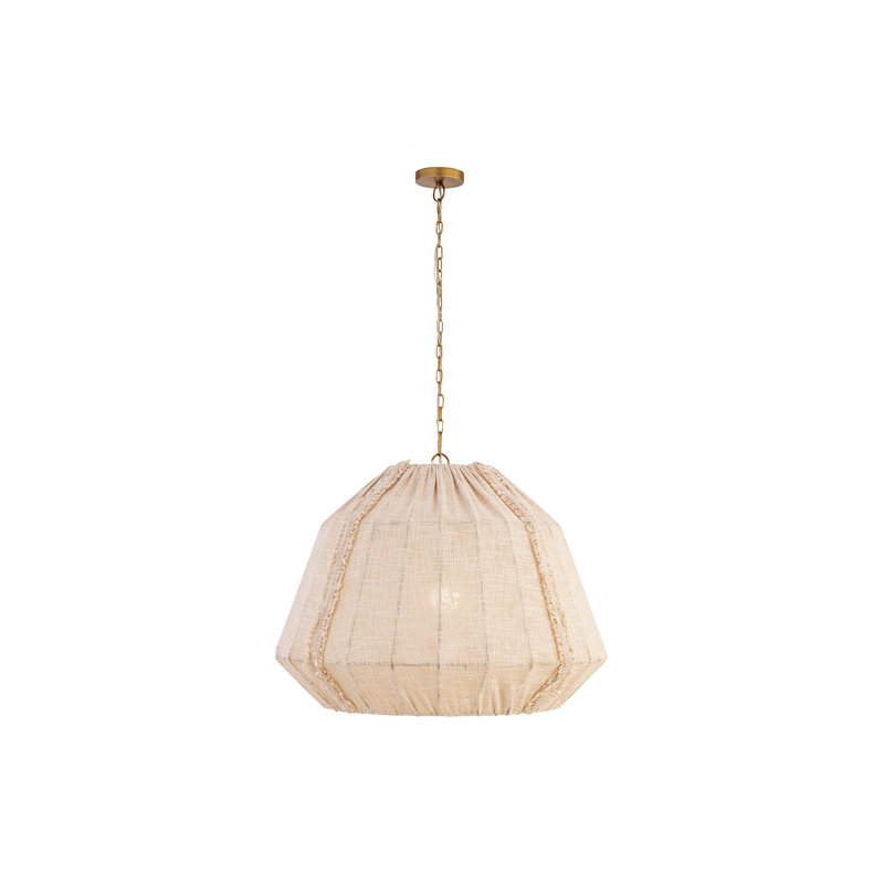 Luminaire suspendu 1 lumière Velune, H 22 po x l 28 po x P 28 po, 1 lumière