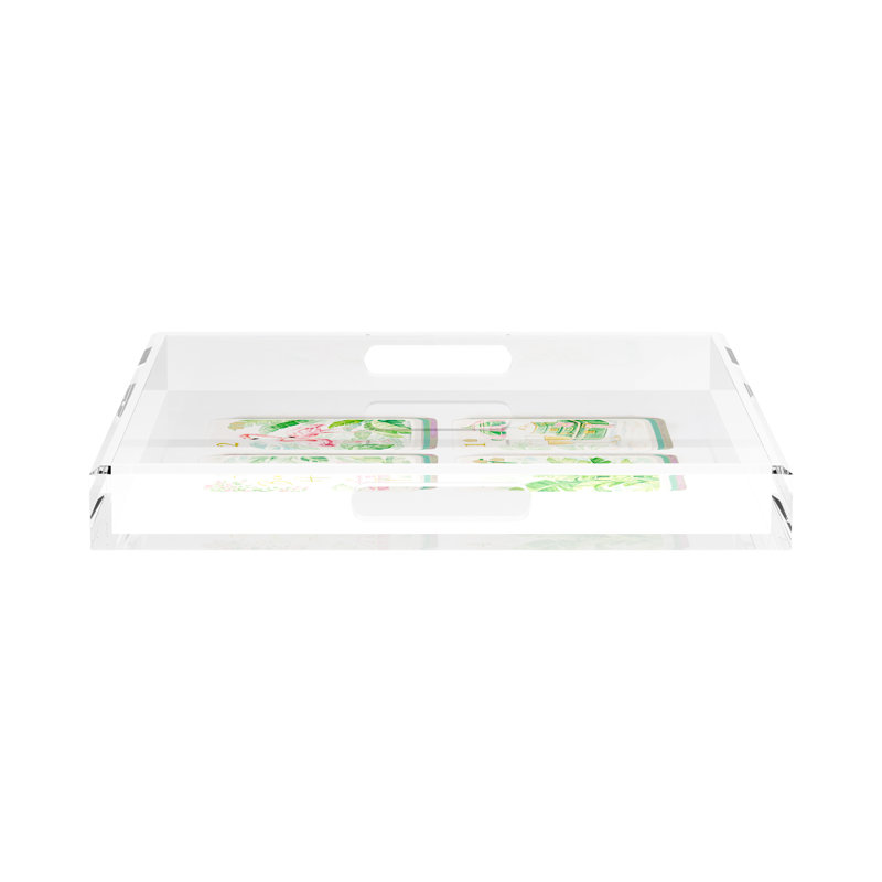 Mahjong Acrylic Decorative Tray, 15"W x 15"D x 2"H