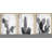 Cactus désert noir et blanc groupes de cactus, impression sur toile, 3 pièces-91259759-91259762