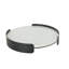 Plateau rond en marbre Cole et gris avec cadre en métal noir-1542998726
