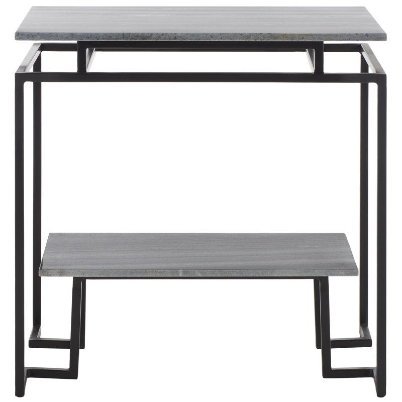 Attley Marble Top End Table, Gray