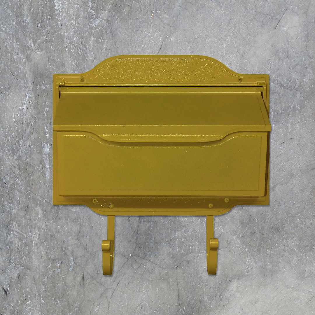 Asbury Aluminum Wall Mounted Mailbox with Newspaper Compartment Special Lite Products Mailbox 