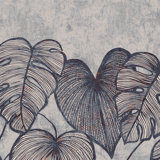 Julie Feels Home Glitter/Shimmer Monstera Leaf and Plain Twinwall Design 4-panel Wall Mural