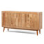 Buffet à 3 portes en bois naturel et armoire de construction polyvalente en bois pour une utilisation pratique