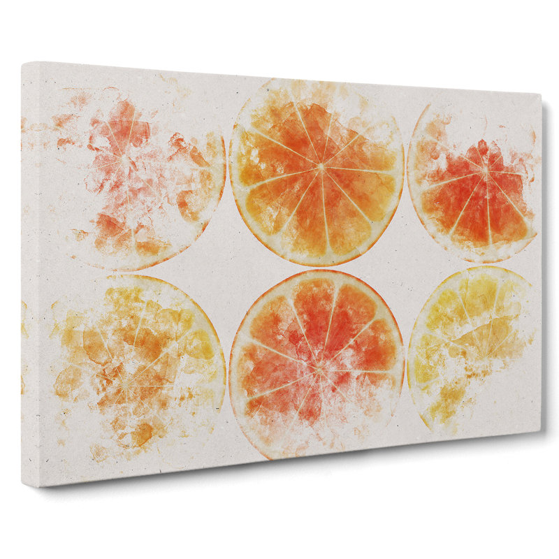 Orange Fruit Slices - Wrapped Canvas, 40cm H x 60cm W x 3cm D