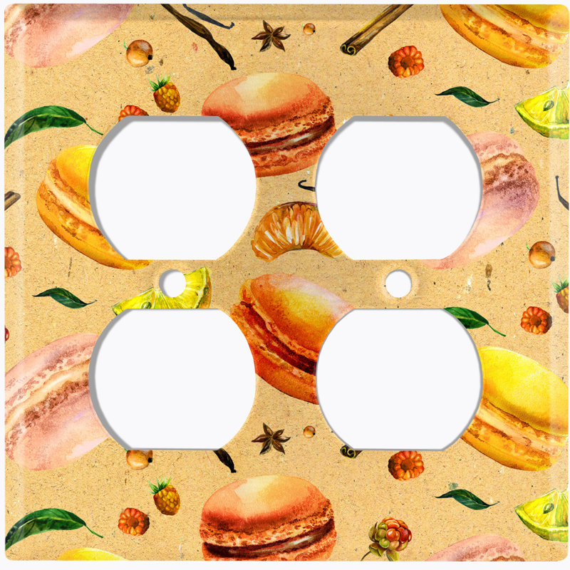 Plaque murale prise murale 2 bandes Macaron