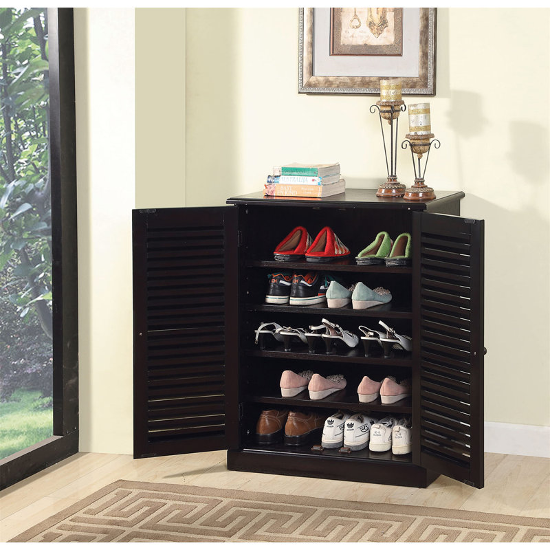 Polton 15 Pair Shoe Storage Cabinet, Espresso
