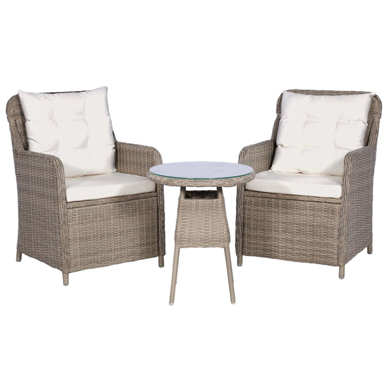Stamford Round 2 - Person Bistro Set with Cushions