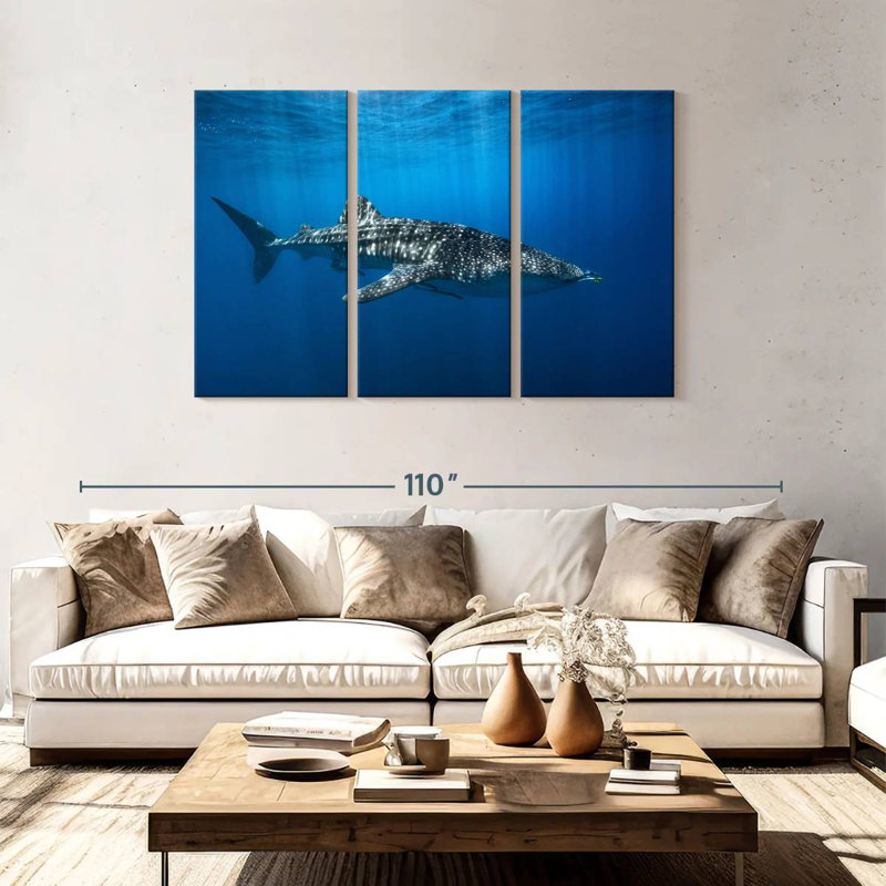 Brampt Whale Shark In The Blue, 48" H x 74" W