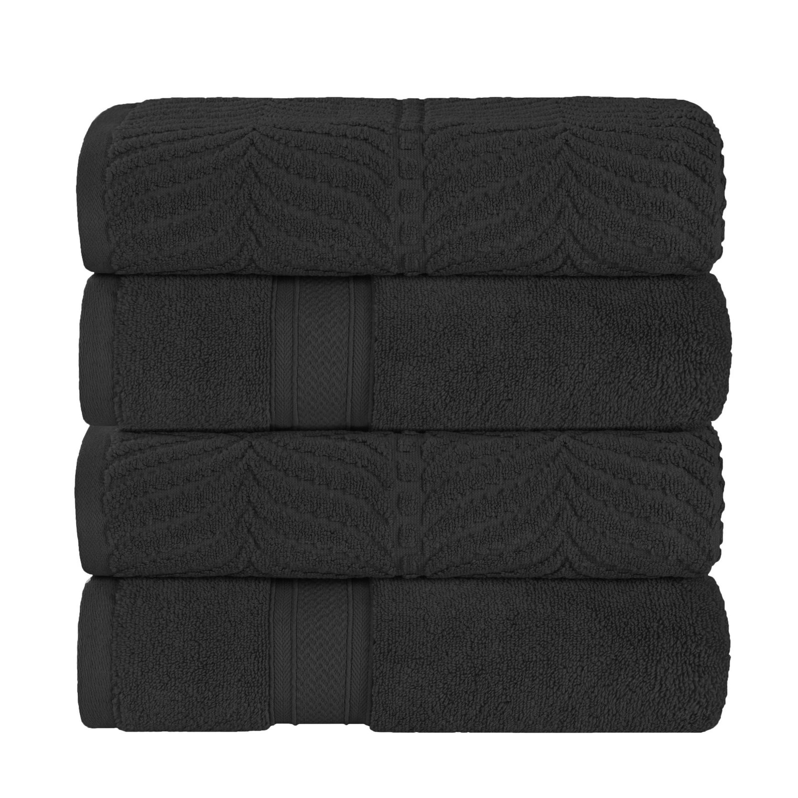 Orelia Cotton Bath Towel, Black