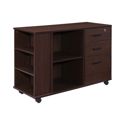 Oak File Cabinet With 1 Locker by Ebern Designs