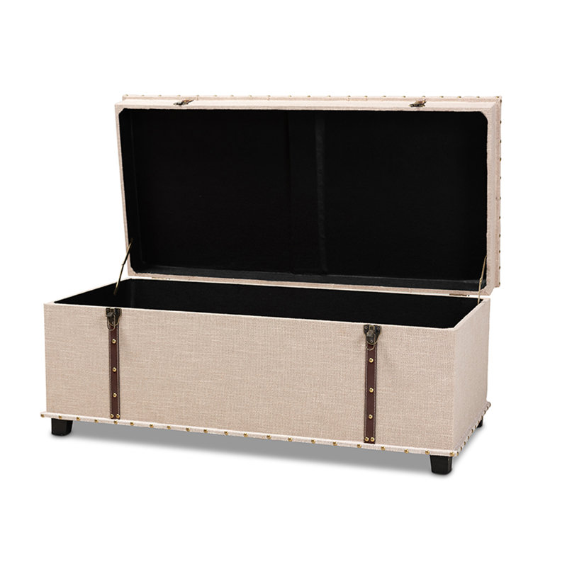 Belardo Upholstered Ottoman, Beige