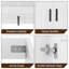 Ensemble de meuble-lavabo autoportant 36 po avec lavabo en céramique 36 po, meuble-lavabo Farmhouse, blanc-815258770-815258775