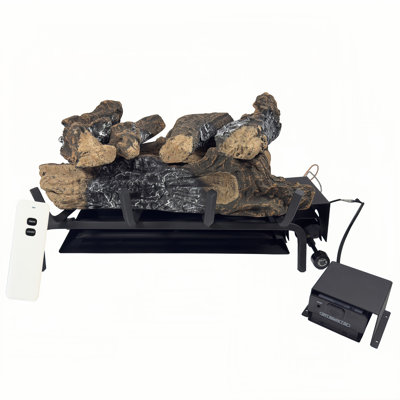 Americangaslogs Vented 18inch-24inch Gas Logs Sets Gas Fireplace Burner Burner Set,with Remote (Motor Valve, 18 inch Twisted Oak)