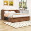 Grand lit escamotable en bois avec port USB et lattes-552928804