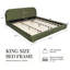 Structure de lit courbé en tissu courbé avec pieds en bois massif-1928860244-1928860243