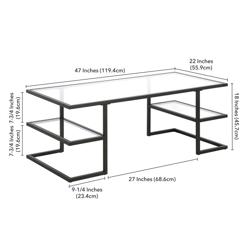Table basse avec rangement Circe, Noir