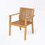 Ensemble de 2 chaises de salle à manger d'extérieur avec coussin moelleux et dossier à lattes-406879158