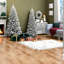 Arbres de Noël à DEL vibrants, sapin en plastique de 7 pi avec une conception réaliste mince pour la maison