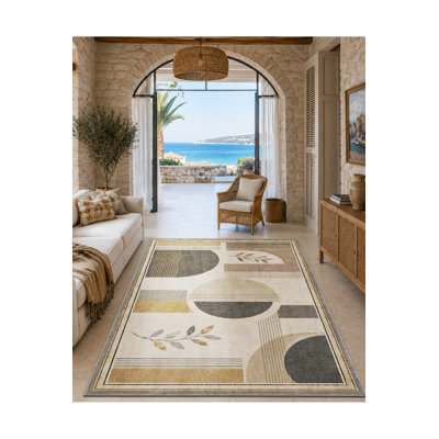 Tapis tissé à la crème Mosso