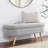 Oval Storage Bench With Rubber Wood Legs, Grey (43.5" X 16" X 16") | Gift Idea-1980060608-1980060604