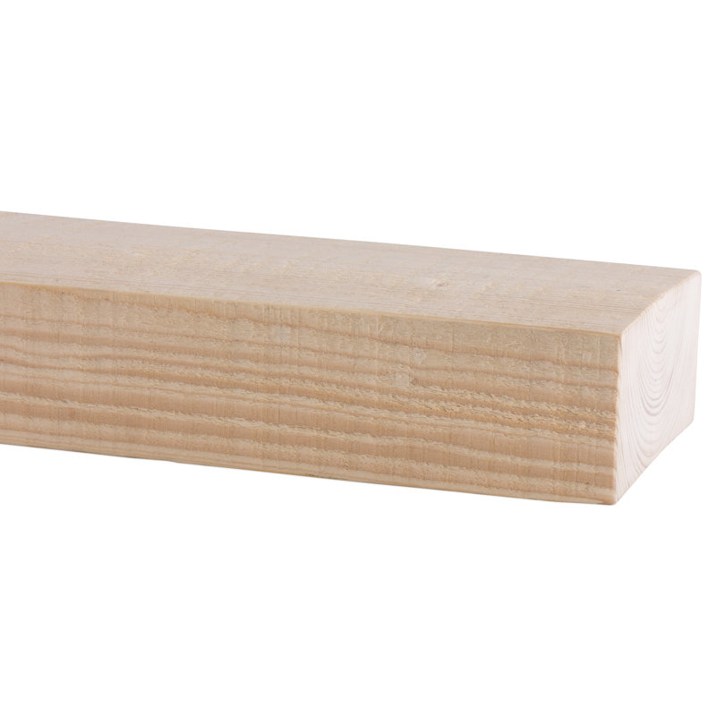 Unfinished Oak Solid Wood Floating Mantel Shelf, 42"