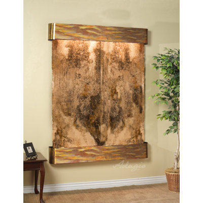 Majestic River Natural Stone Waterfall Fountain with Light