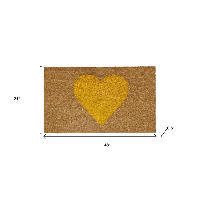 Paillasson 24 po x 48 po brun et jaune