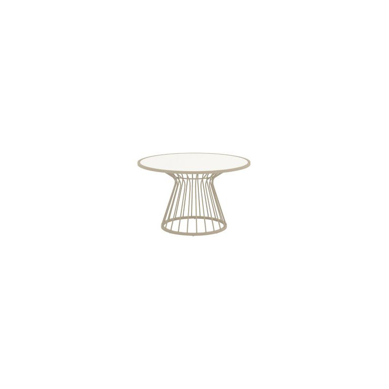 Kali 60 inch Round Dining Table, 28" H x 48" W x 48" D, Gray