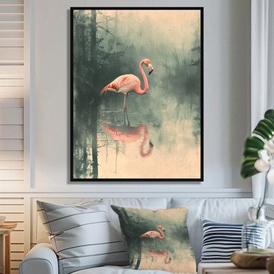 Codan Flamingo In The Marsh II - Flamingo, reproduction sur toile