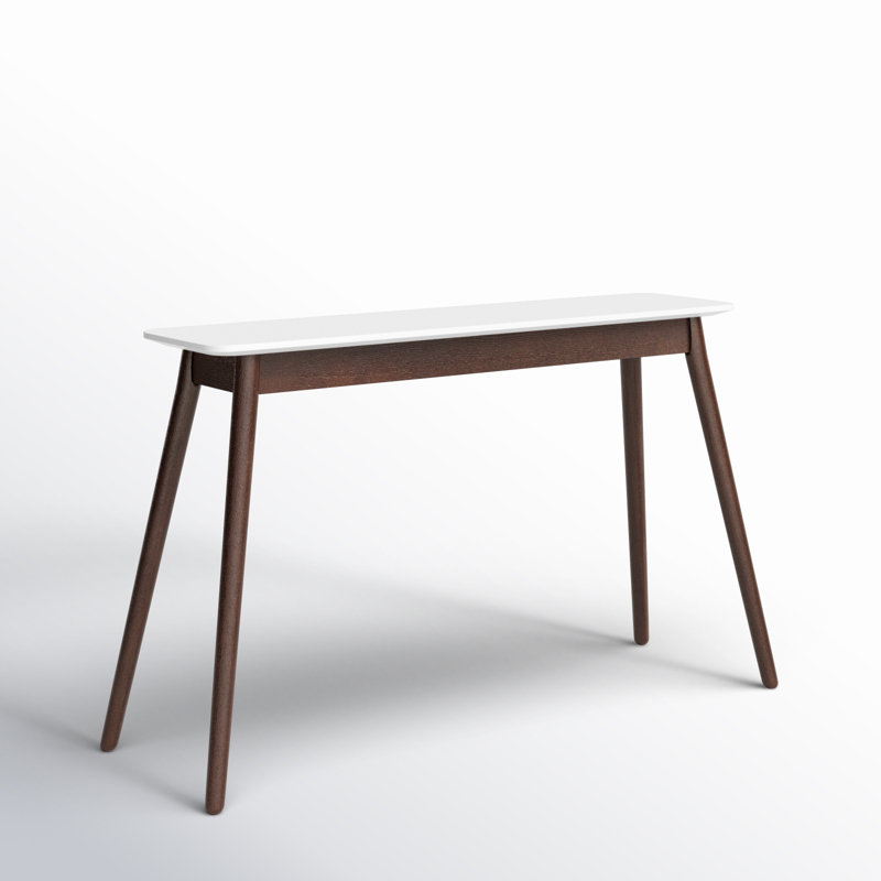 Vienna 47'' White and Brown Ash Wood Console Table