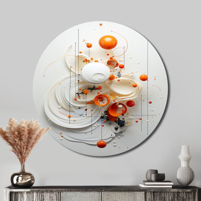Edgecomb - Art abstrait rond en métal