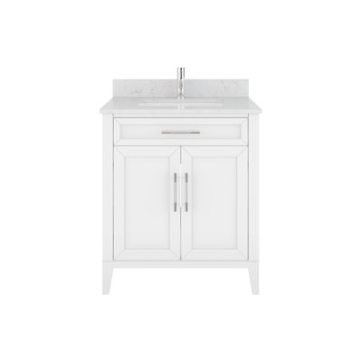 Meuble-lavabo l 30 po x P 22 po avec plateau en pierre d'ingénierie Jasper