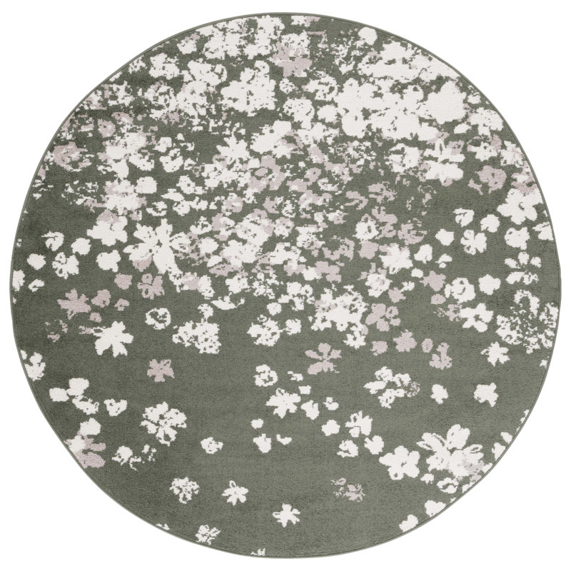 Tapis floral Yudiel Performance, Rond 6 pi