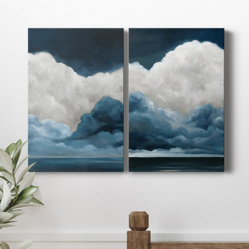 Nature's Drama I - ensemble de 2 reproductions d'art sur papier, H 12 po x l 16 po x P 1 po, Toile tendue